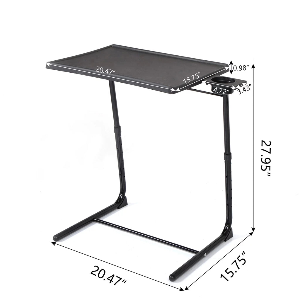 Set of 2 Portable Computer Table Black S195251