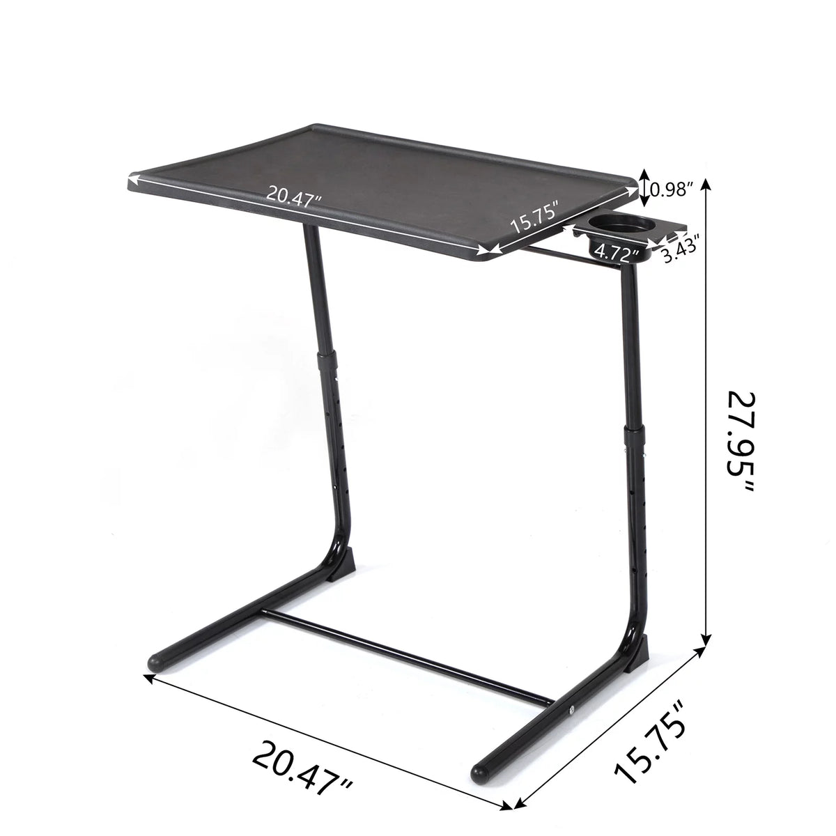Set of 2 Portable Computer Table Black S195251