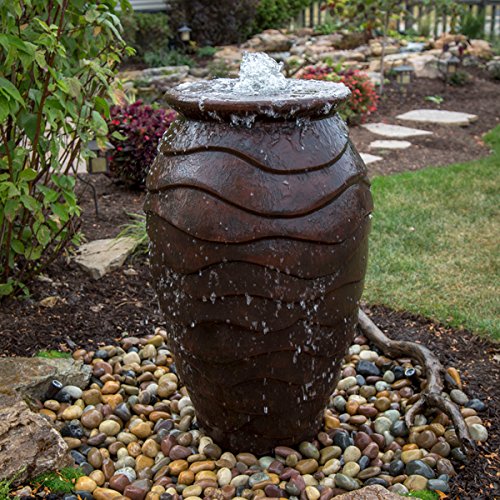 Scalloped Urn Landscape Fountain Kit with Aquabasin and Ultra Pump U1065