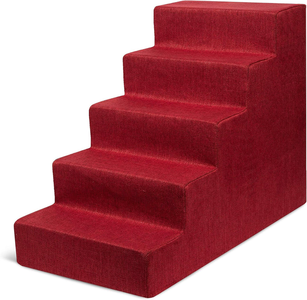 Dark Gray Linen 3-Step Pet Steps and Stairs D377791
