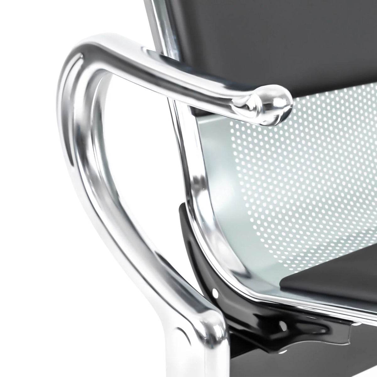 2 Seat PU Leather Reception Chairs with Table and Arms I41765