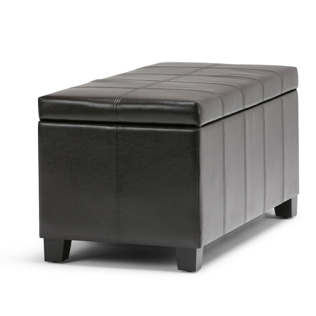 36 inch Slate Grey Storage Ottoman T455