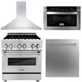 30 in. Dual Fuel Range, Range Hood, Microwave Drawer & Dishwasher E71000