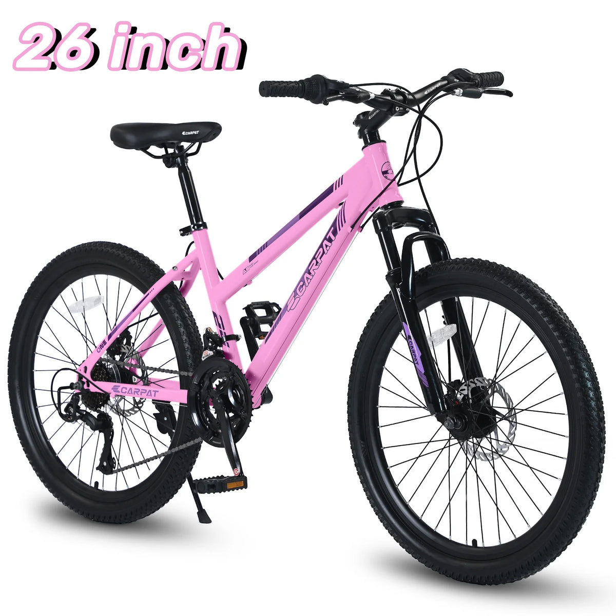 24 inch Mountain Bike with Dual Disc Brakes White S3735