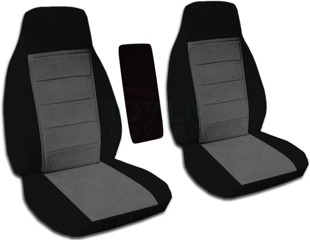 Compatible with Ford Ranger Two-Tone Truck Bucket Seat Covers Black and Sand F710