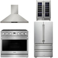 36 Gas Range, Range Hood, Refrigerator and Wine Cooler Z989167