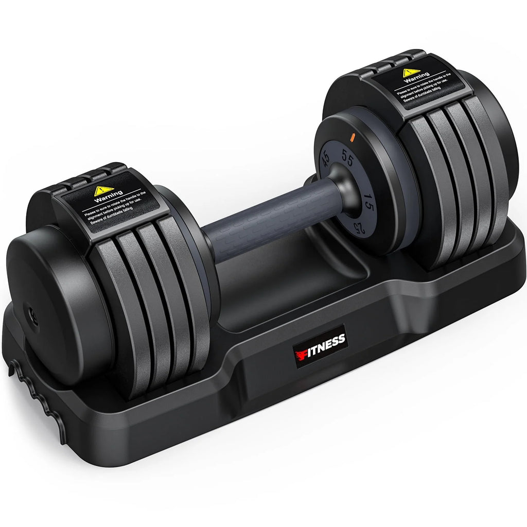 50lb 5 in 1 Adjustable Dumbbells Set of 2 with Rack B79231