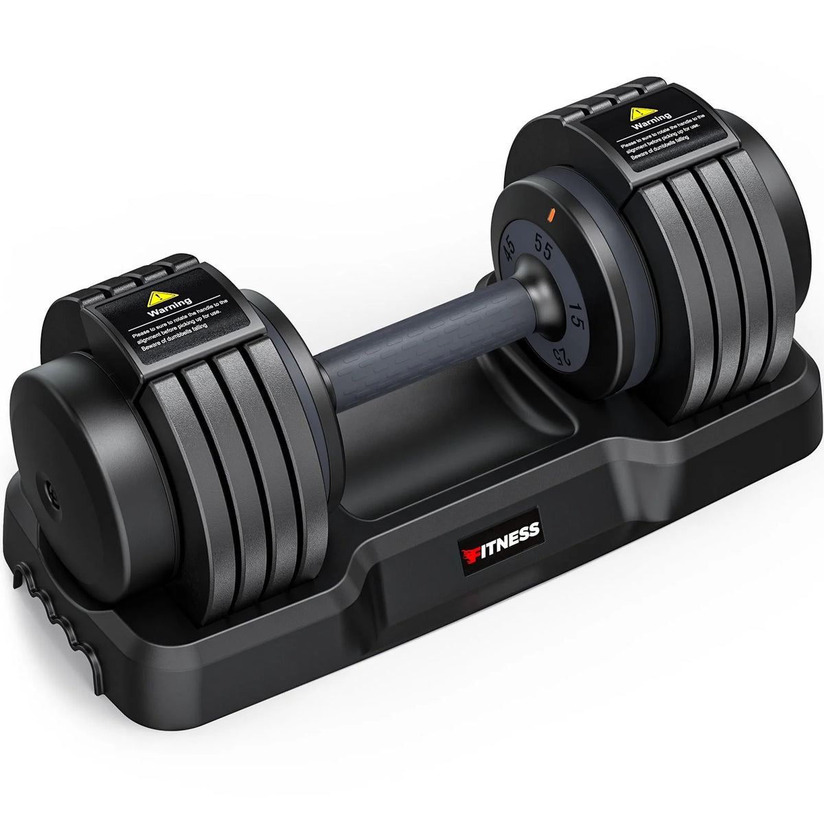 50lb 5 in 1 Adjustable Dumbbells Set of 2 with Rack B79231