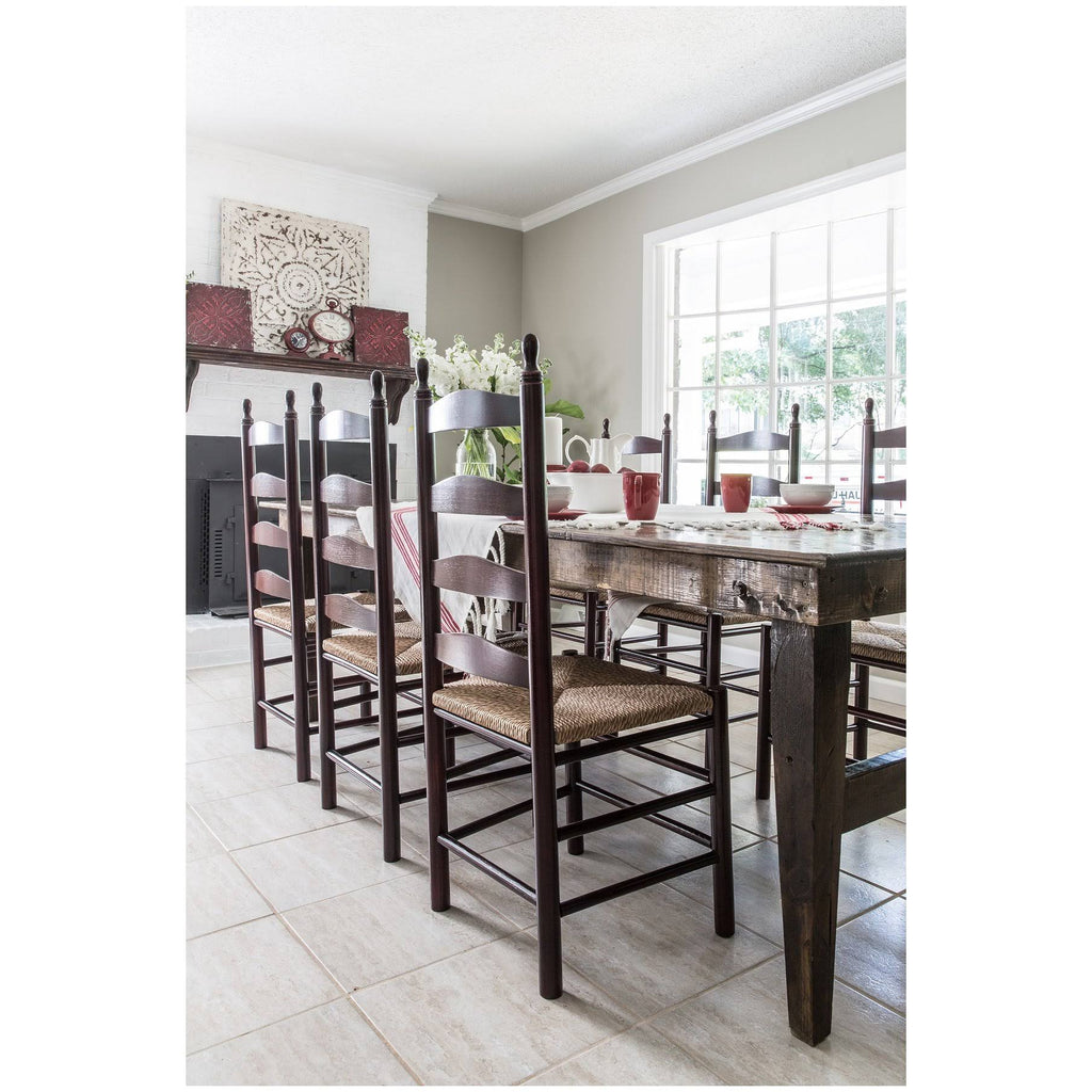 Medium Oak Wood Ladderback Dining Chair V455093