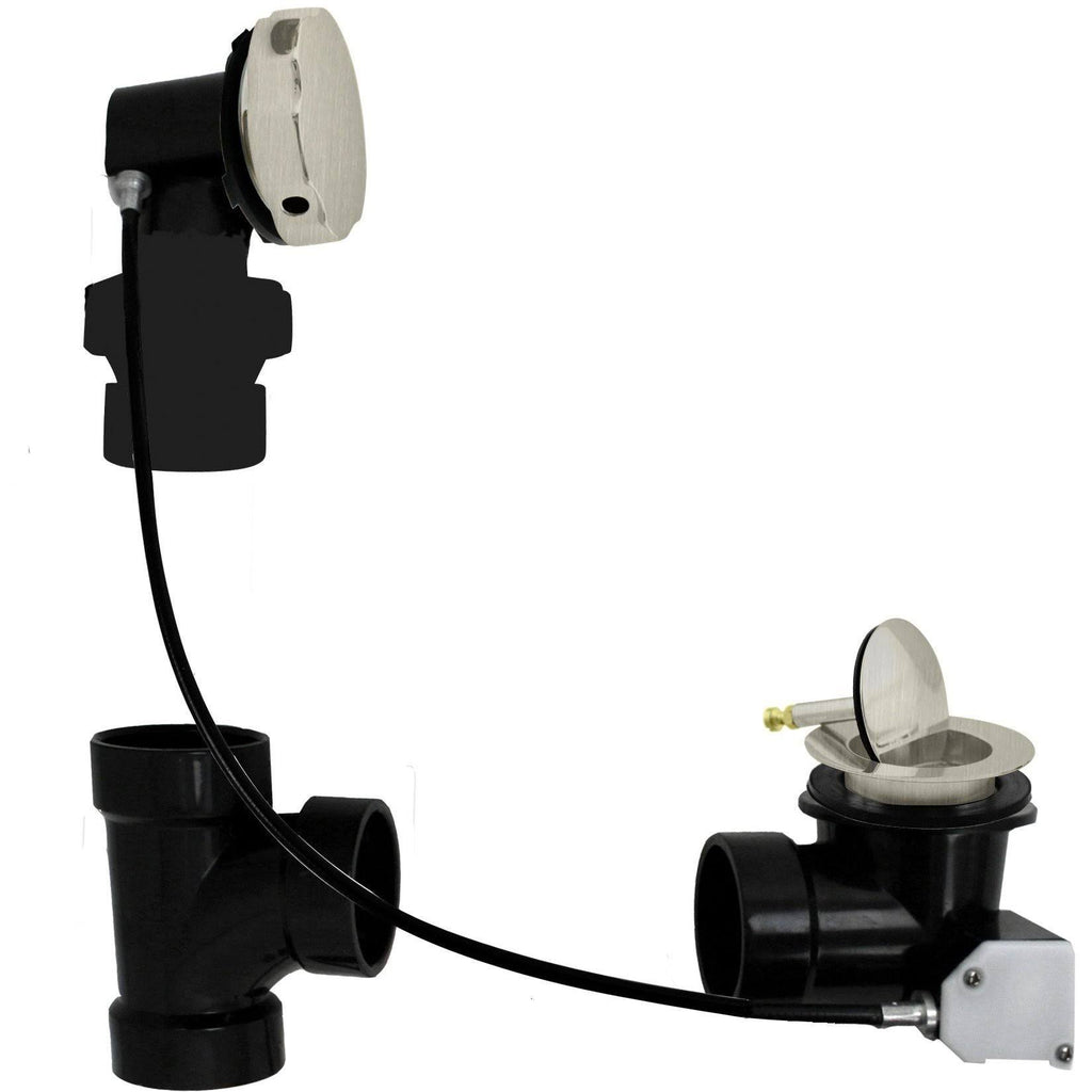 ABS 27 in. Cable Drive Bath Waste Stainless Steel N4850