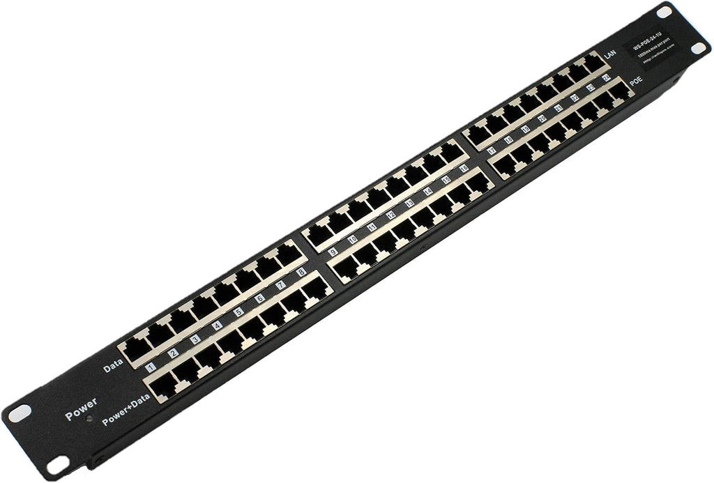 24 Port Passive PoE Injector with 48V 120W Power Supply H8296
