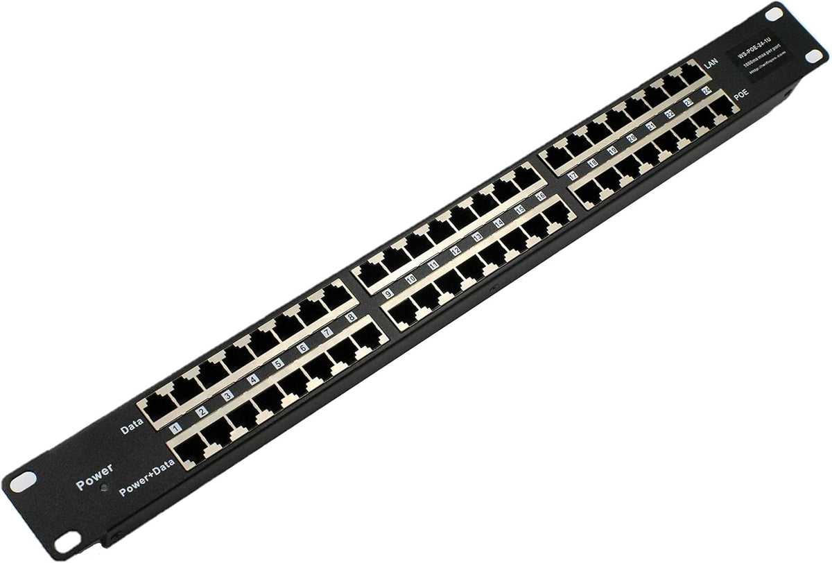 24 Port Passive PoE Injector with 48V 120W Power Supply H8296
