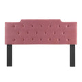 Dusty Rose Pink Tufted Velvet California King Headboard H11963