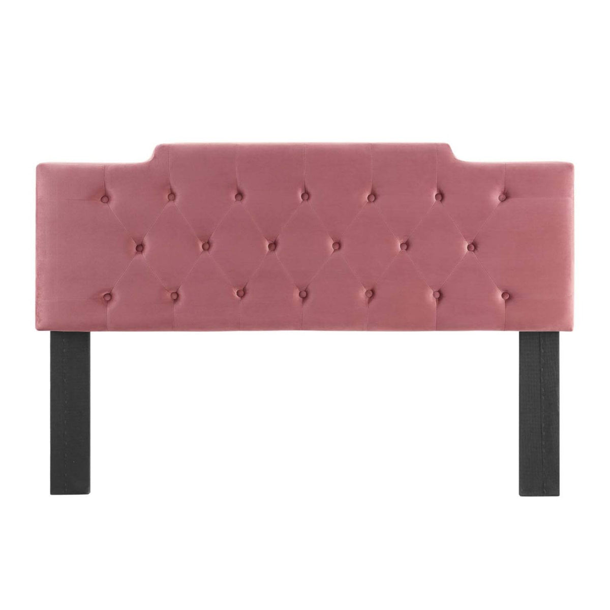 Dusty Rose Pink Tufted Velvet California King Headboard H11963