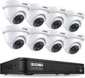 1080P 8 Channel Security Camera System with 8 Dome Cameras R9910