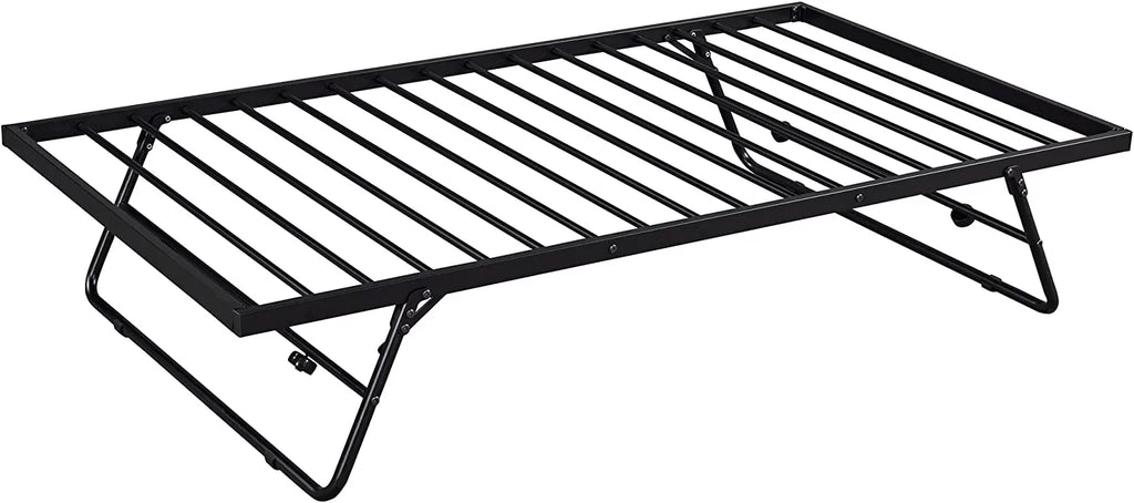 Full Size Metal Daybed with Twin Size Adjustable Trundle Z8957