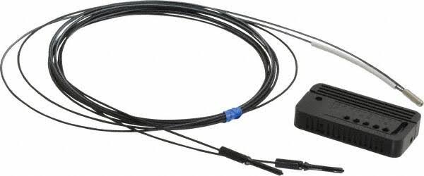 6.56' Long 25mm Radius Threaded Head Fiber Optic Cable Black T3224