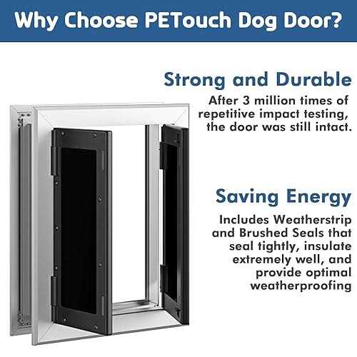Aluminum Pet Door with Double Panels M41378