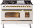 Antique White Dual Fuel Natural Gas Range F917