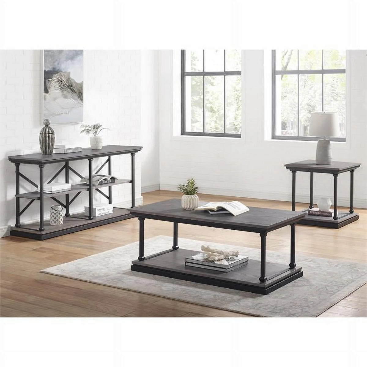 Wood 1-Shelf Coffee Table Q25541