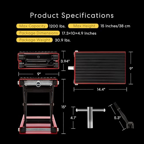 1200LBS Steel Motorcycle Lift Scissor Jack B938