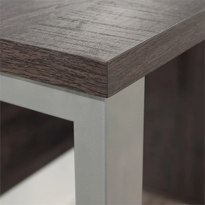 Contemporary Engineered Wood and Metal Desk in Blade Walnut U39492