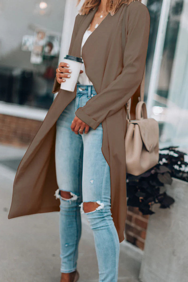 Casual Solid Outerwear U183
