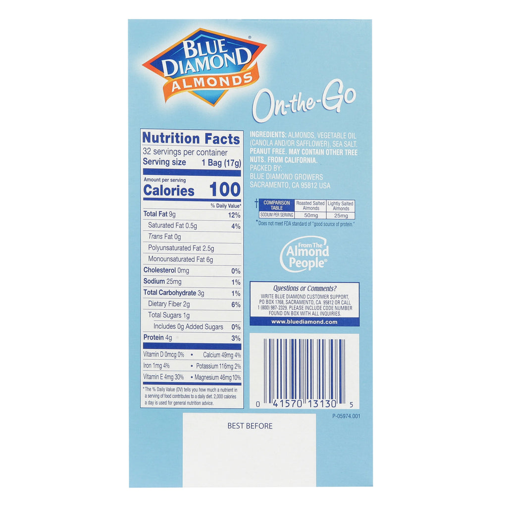 Lightly Salted Almonds 32 Count O6978