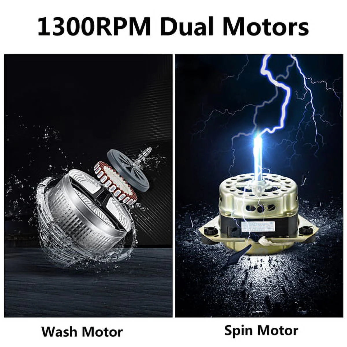 Portable 14.3lbs Washing Machine with Drain Pump B52199