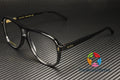 Black 57 mm Men's Eyeglasses C4411