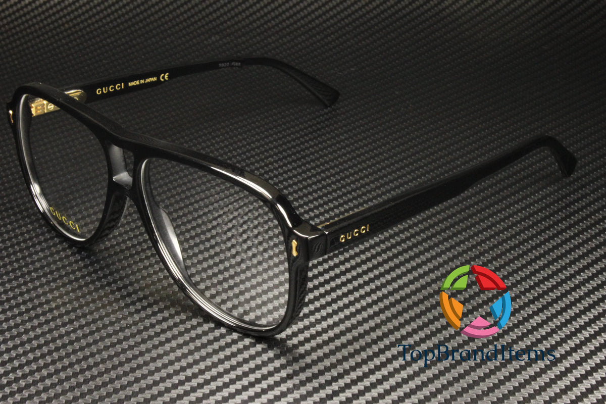 Black 57 mm Men's Eyeglasses C4411