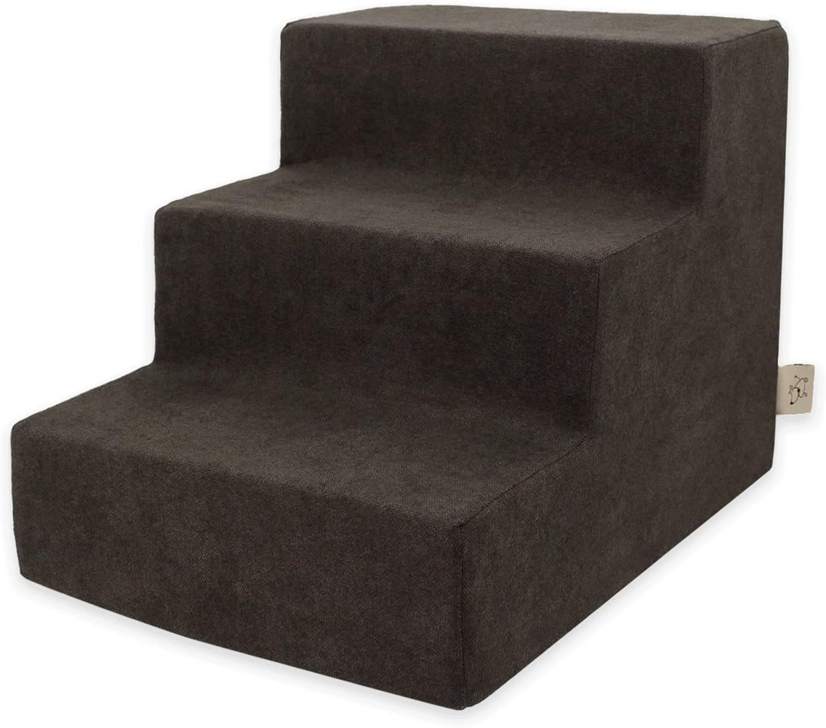 Dark Gray Linen 3-Step Pet Steps and Stairs D377791