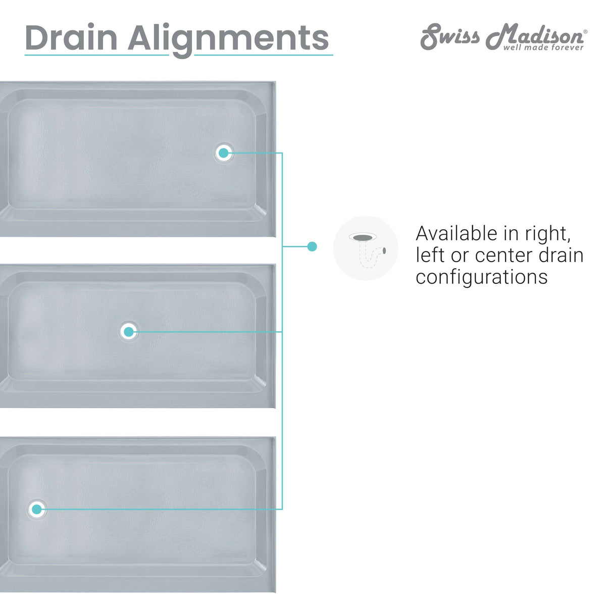 Gray Single Shower Base G717538