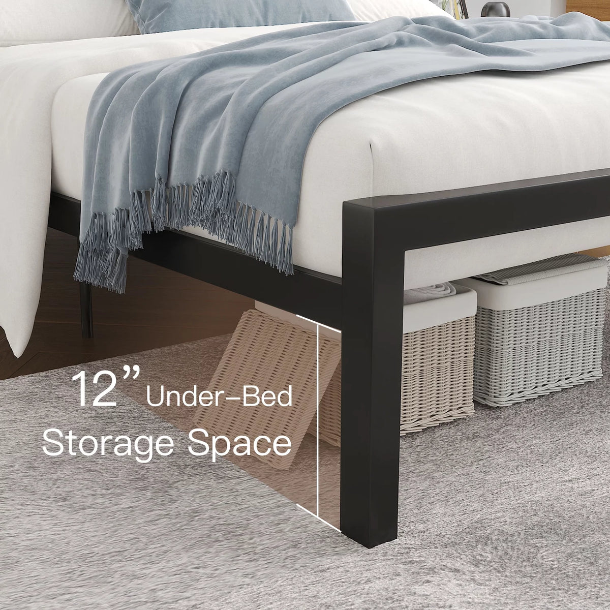 Twin Size Bed Frame with Leather Upholstered Headboard M518859