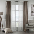 Mix and Match Linen Look Curtains 4 Panels 28"x84" Z3953