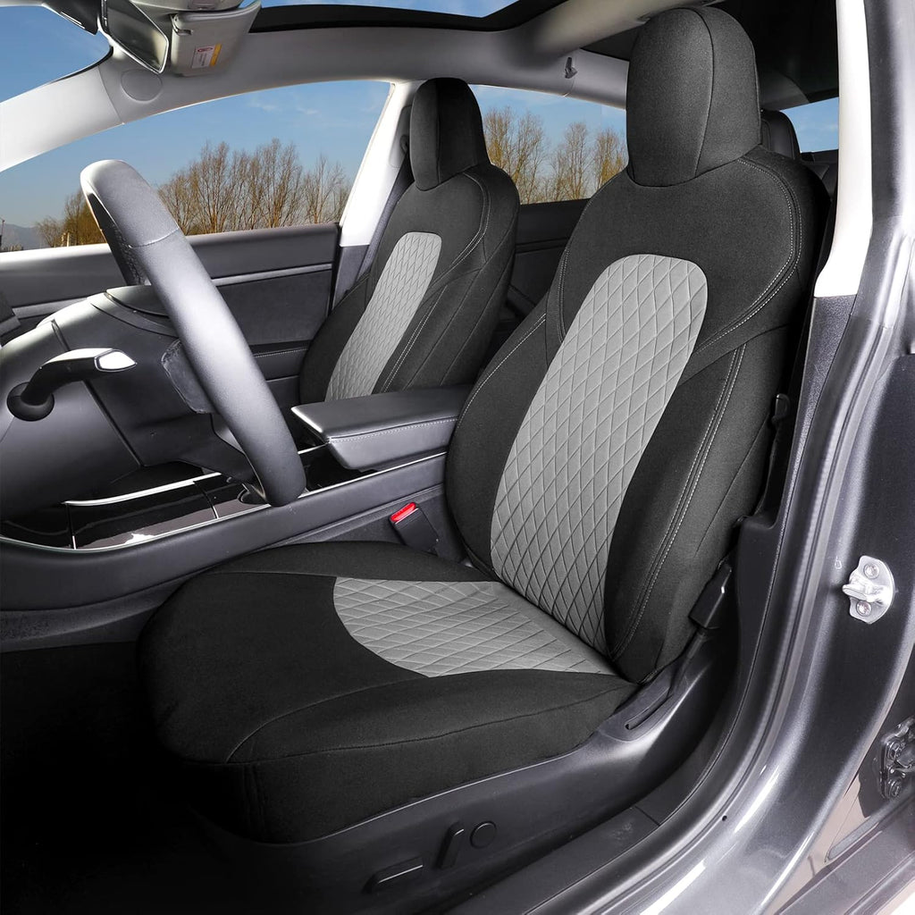Car Seat Covers 2PCS Red and Black D753