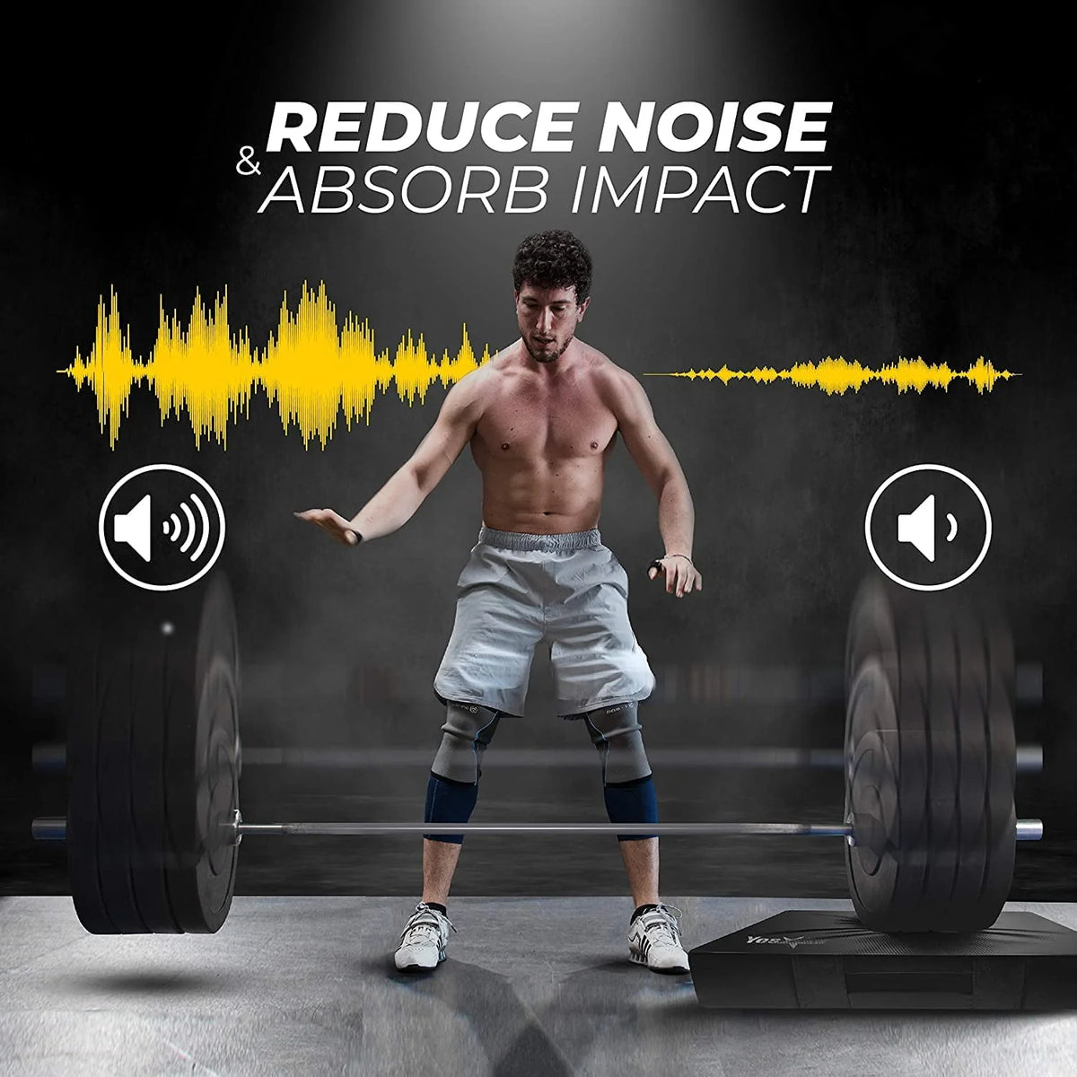 Black Weightlifting Drop Pads Pair P78665