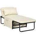 Cream Convertible Sleeper Chair Bed Z10299