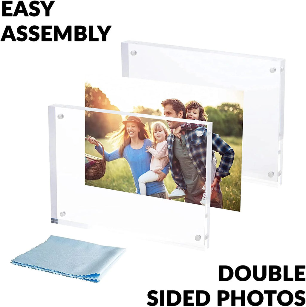 Magnetic Acrylic Photo Frame 5 in x 7 in Clear Pack of 3 R22587