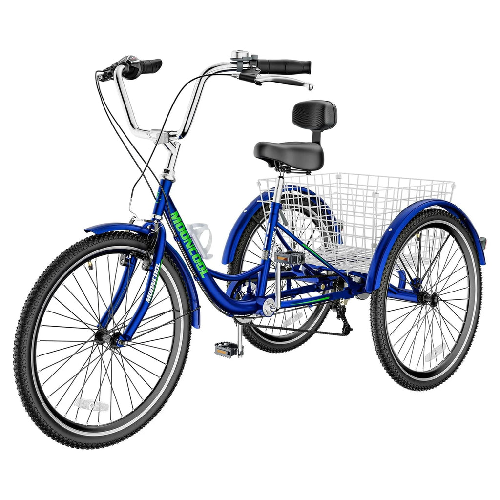 26 Big 3 Wheels Adult Tricycle with Large Basket & Bell X9145