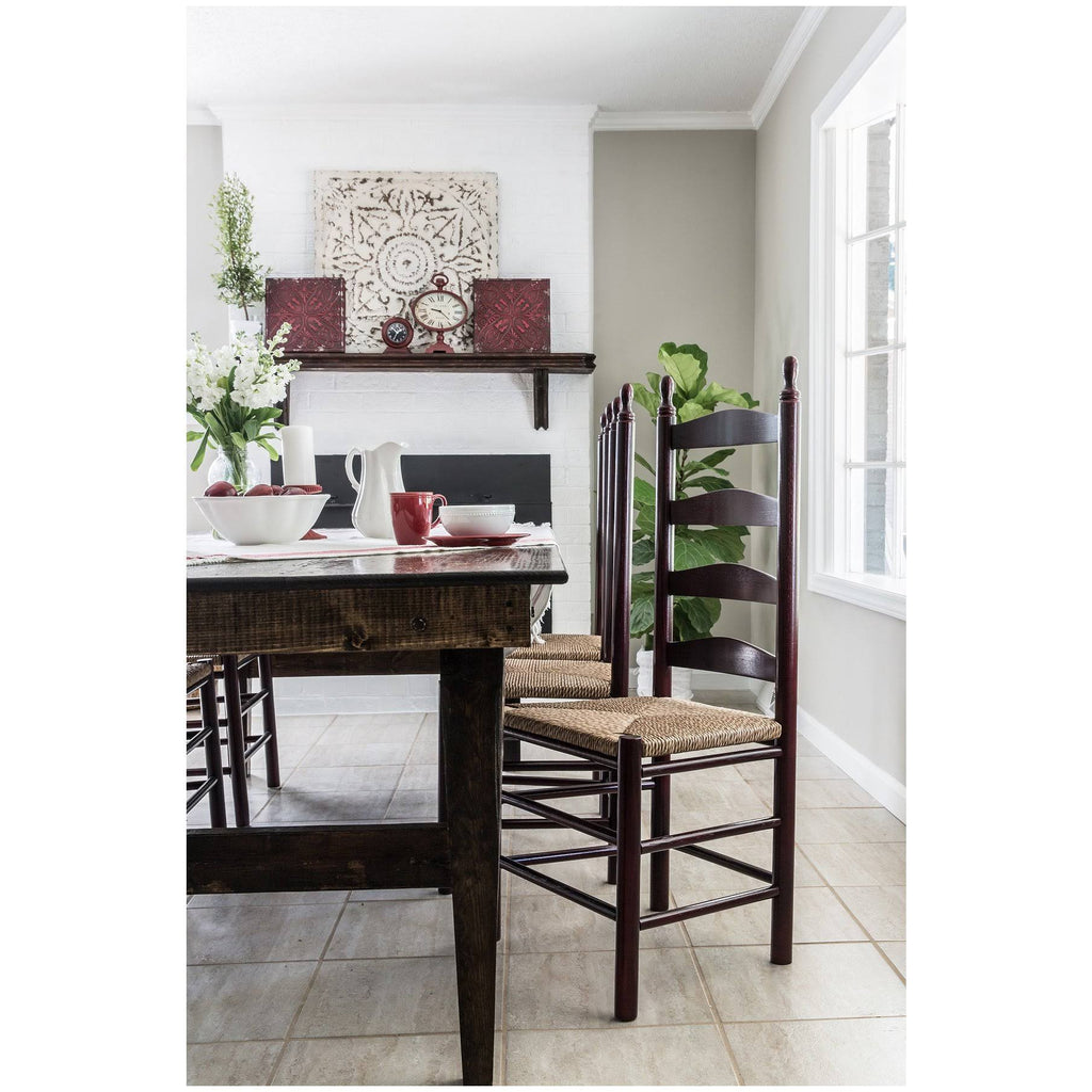Medium Oak Wood Ladderback Dining Chair V455093