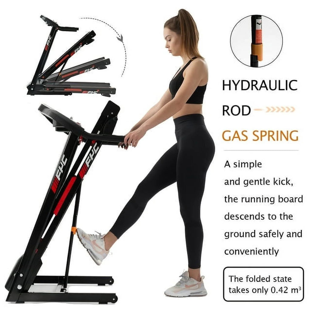 3.5HP Folding Incline Treadmill 330 LB Capacity T6842