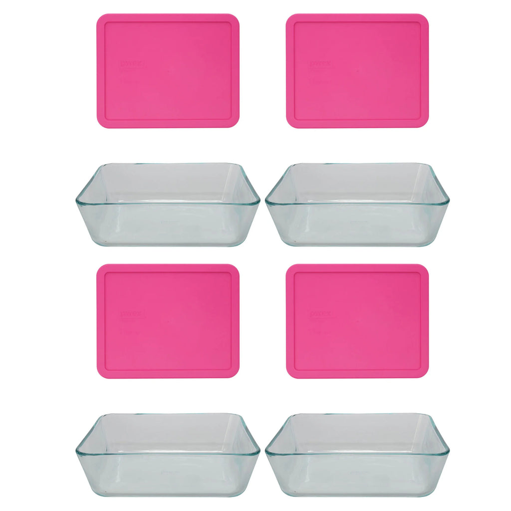 Glass Food Storage Dish with Lid 4-Pack T85576