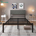 Queen Upholstered Platform Bed Frame with Adjustable Headboard L122509