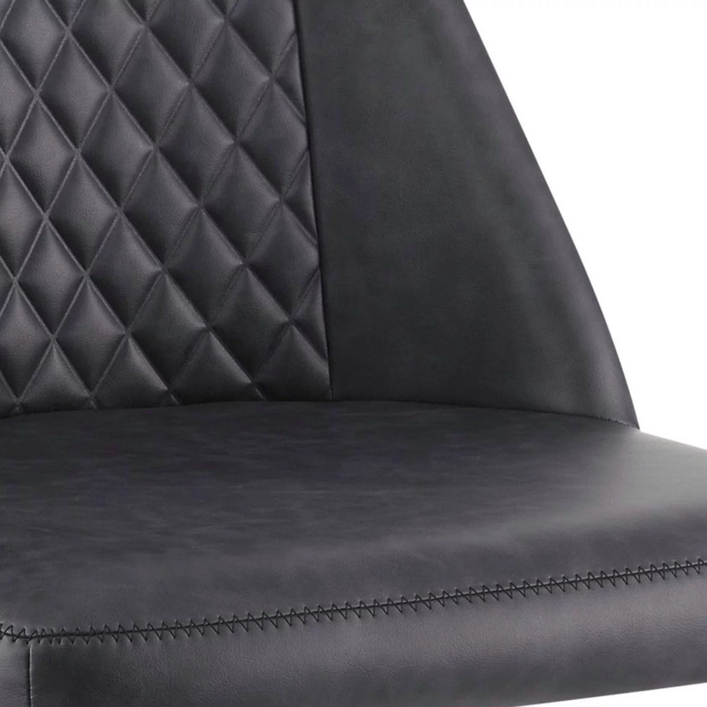 Gray Leatherette Office Chair with Star Base U3154