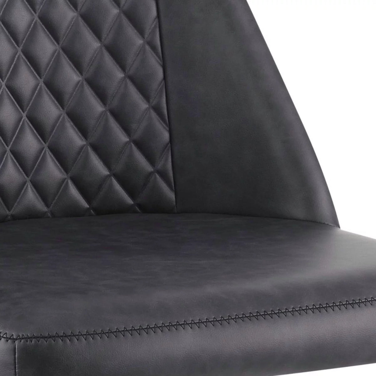 Gray Leatherette Office Chair with Star Base U3154