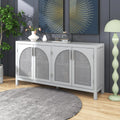 Gray 4 Rattan Door Buffet Sideboard G787