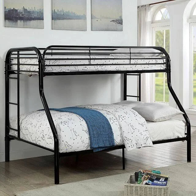 Black Twin Over Twin Bunk Bed V790076