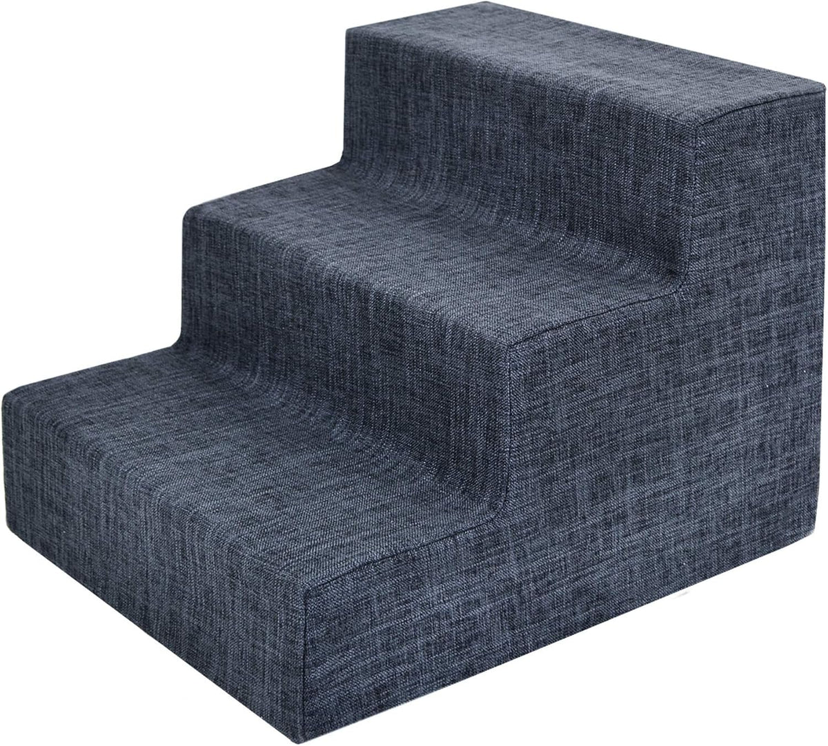 Dark Gray Linen 3-Step Pet Steps and Stairs D377791