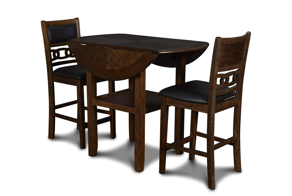 Brown 42x22 Drop Leaf Table with 2 Chairs S1423